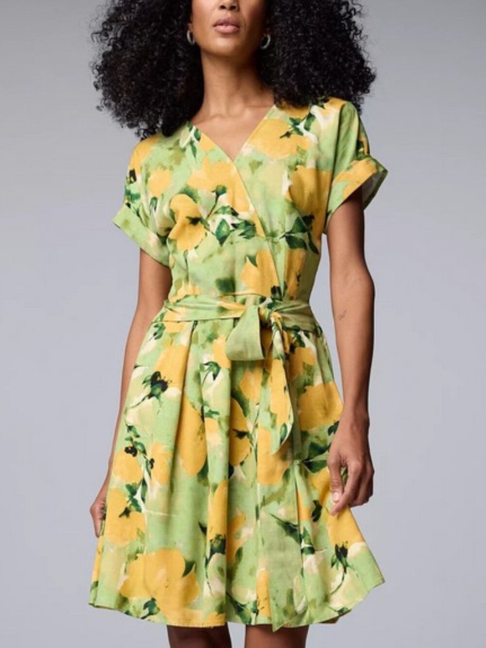 Vera Vera Wang Wrap Tie-Front Dress XXL